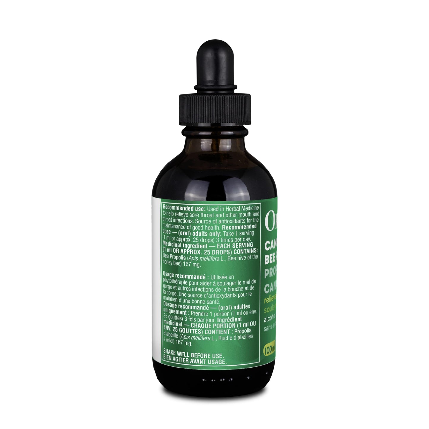 Organika Canadian-Made Bee Propolis Liquid- Natural Immune Support, Sore Throat Relief, Antioxidant, Alcohol-Free- 100 ml ๐ All In One Marketplace Canada