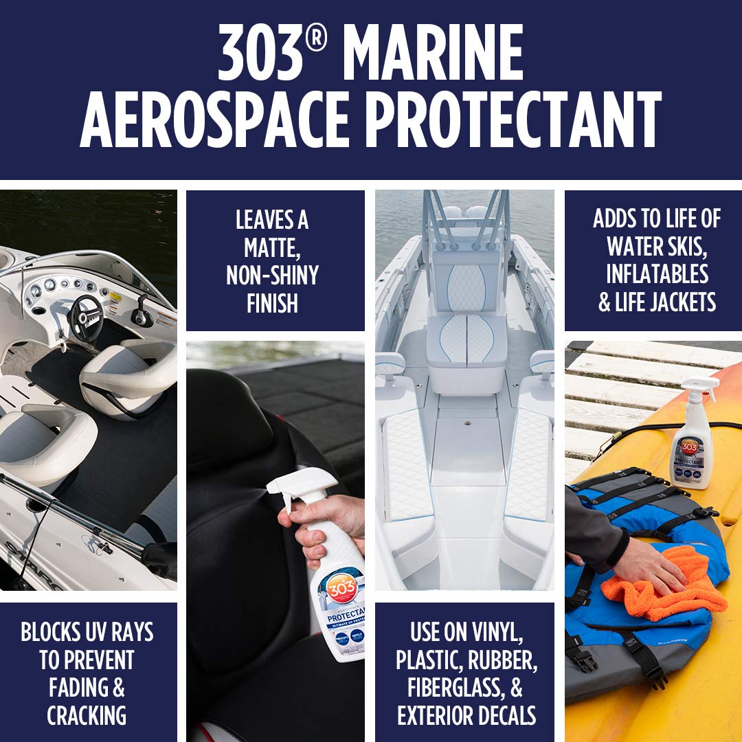 303 Marine Aerospace Protectant - Provides Superior UV Protection, Repels Dust, Dirt, and Staining, Dries to A Smooth, Matte Finish, Restores and Maintains A Like-New Appearance, 32oz (30306) 946 ml (Pack of 1) ๐ All In One Marketplace Canada