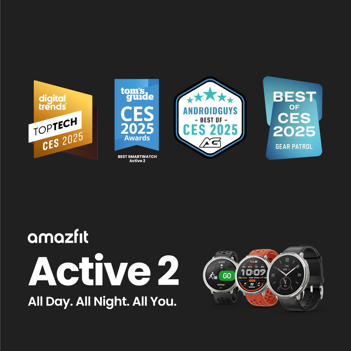Amazfit Active 2 Smart Watch, 1.32" AMOLED Display, GPS, iOS/Android ๐ All In One Marketplace Canada