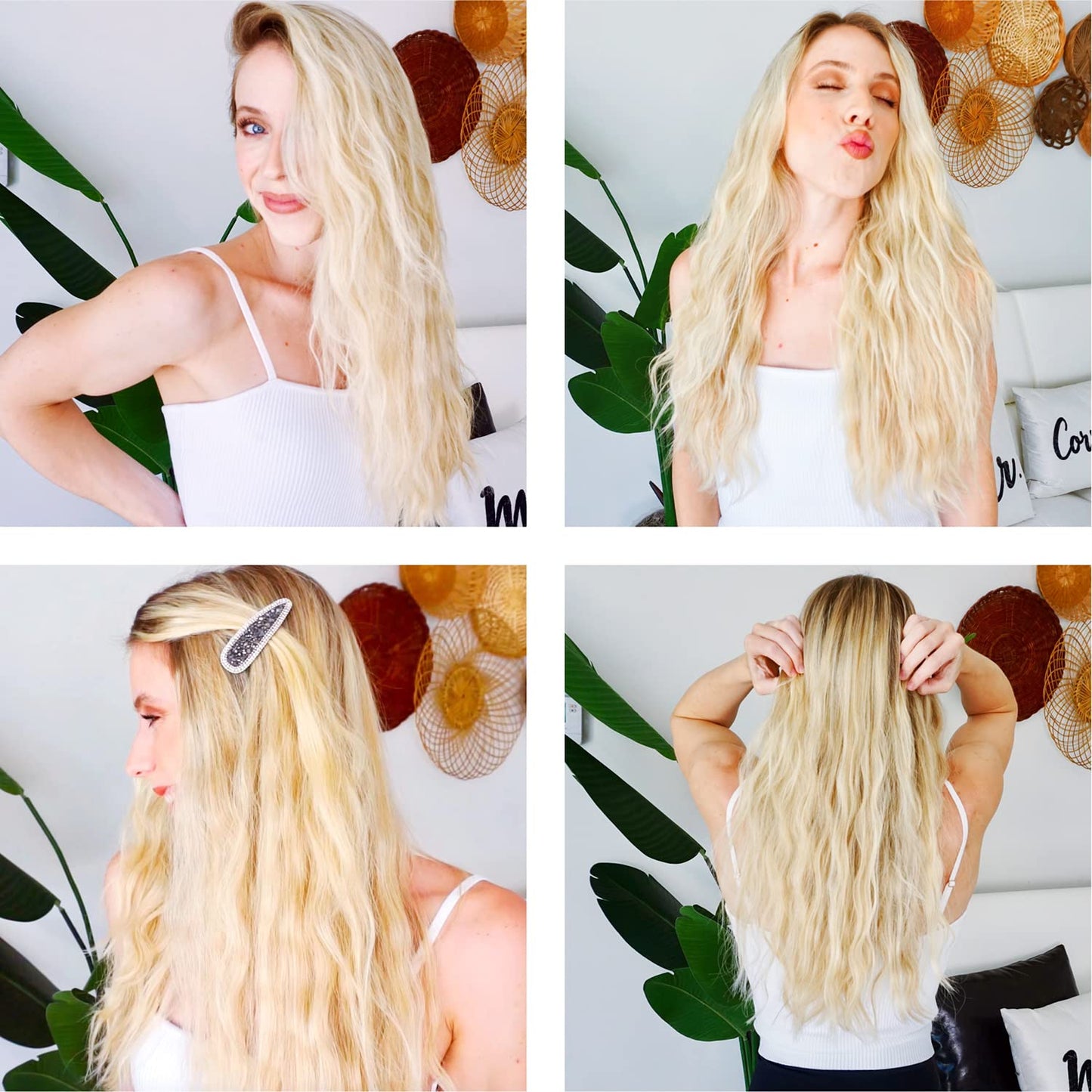 3 Barrel Curling iron Hair Waver, TOP4EVER 25mm Professional Ceramic Hair Curler with Two Temperature Control, Fast Heating 1inch Triple Barrel Crimper Wand for Waving Hair π All In One Marketplace Canada