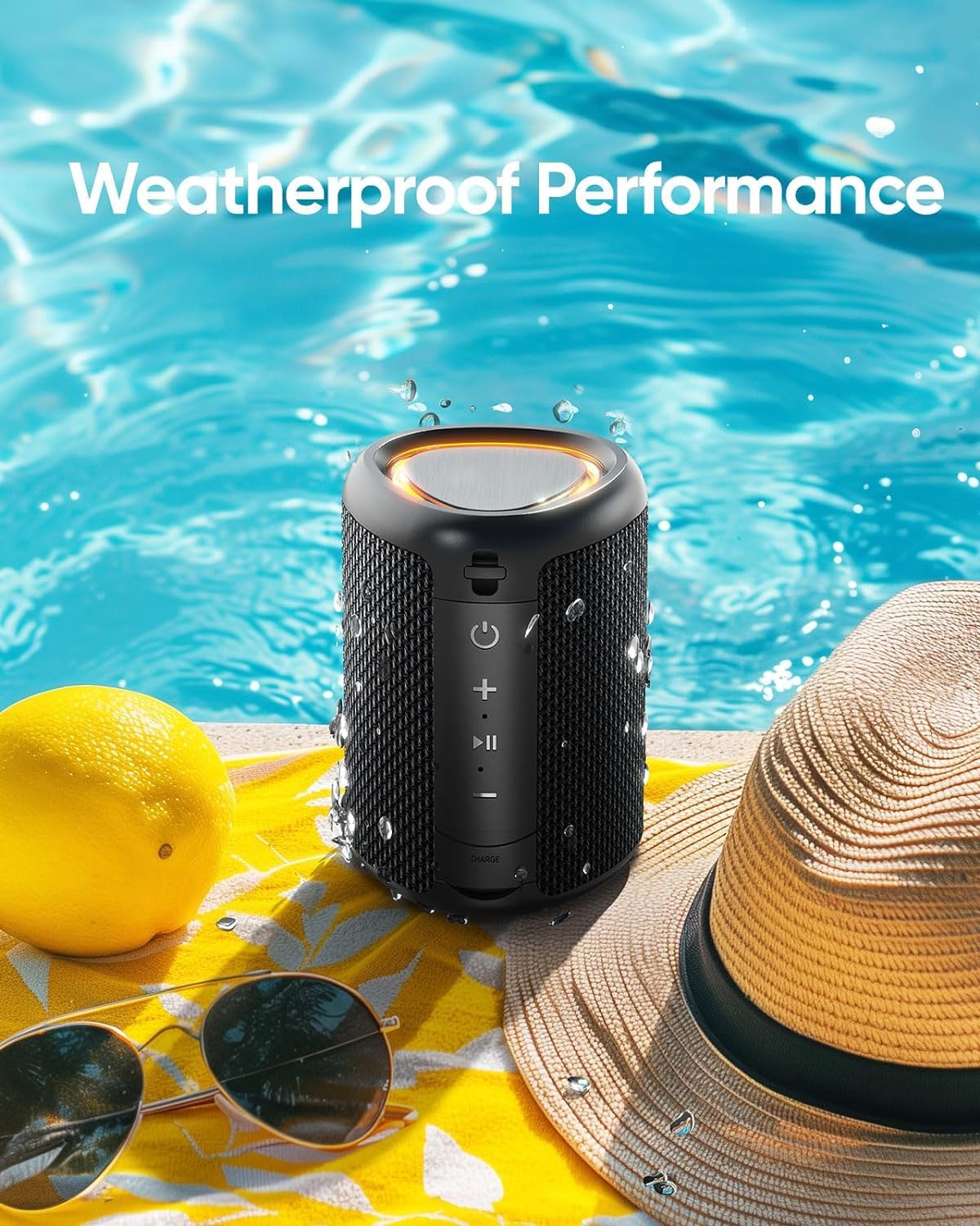 Portable Bluetooth Speaker with Lights, Powerful Crystal Clear Sound, IPX5 Waterproof, All Day Playtime, AUX&TF-Card Input, Bluetooth 5.3, TWS Paring, Small Wireless Speaker for Outdoor, Gift Ideas đ All In One Marketplace Canada