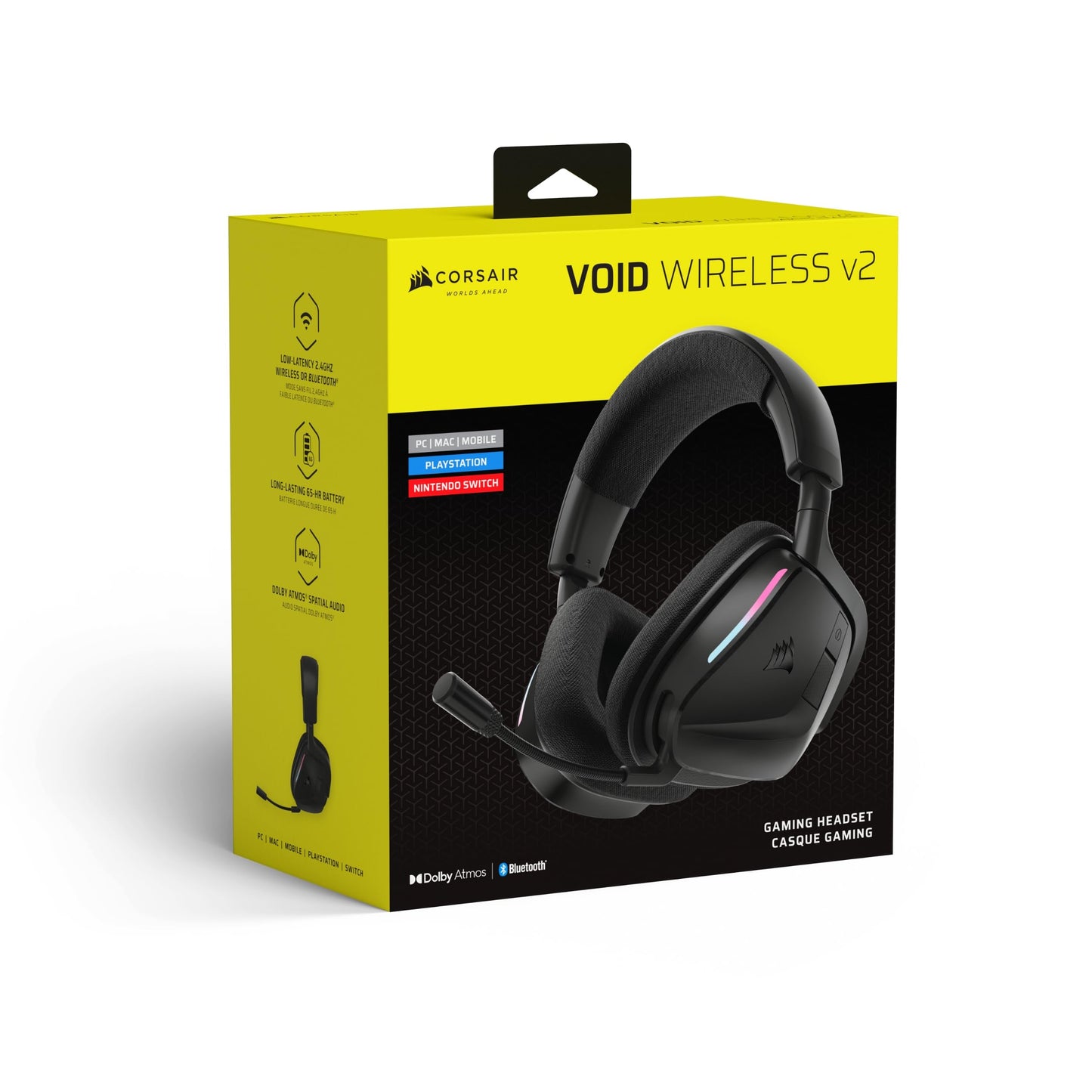 CORSAIR Void v2 Wireless Gaming Headset with Bluetooth for PC, PS5, PS4, Switch, Mobile β Dolby Atmos, 70 Hr Battery, Dual Wireless, Lightweight, Fast Charging β Carbon π All In One Marketplace Canada
