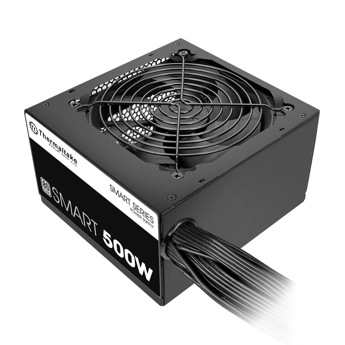 Thermaltake Smart 500W 80+ White Certified PSU, Continuous Power with 120mm Ultra Quiet Cooling Fan, ATX 12V V2.3/EPS 12V Active PFC Power Supply PS-SPD-0500NPCWUS-W ๐ All In One Marketplace Canada