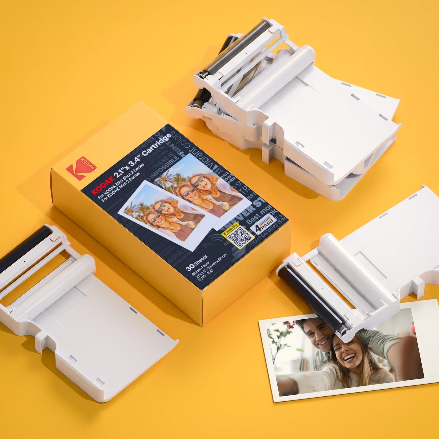 Kodak 4PASS Film Cartridge 5.4 x 8.6 cm (60 Sheets) for Kodak Mini 2 Retro and Mini Shot 2 Retro ๐ All In One Marketplace Canada
