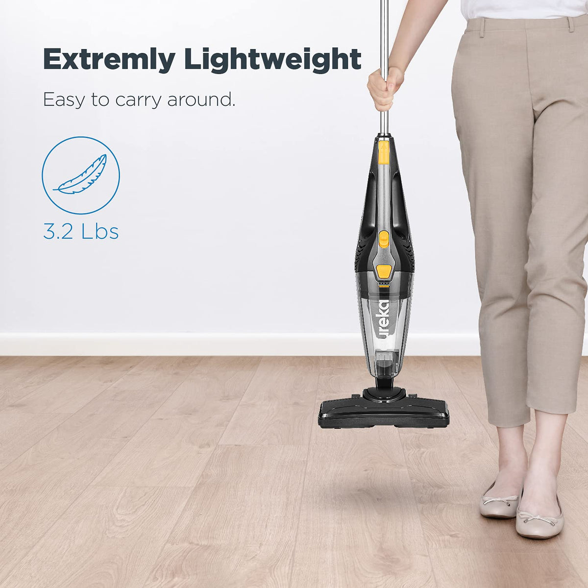 Eureka Home Lightweight Corded Stick Vacuum Cleaner, Powerful Suction Convenient Small Vacuum for Hard Floor, 3-in-1 Hand Vacuum, Blaze Black, NES212C 🍁 All In One Marketplace Canada