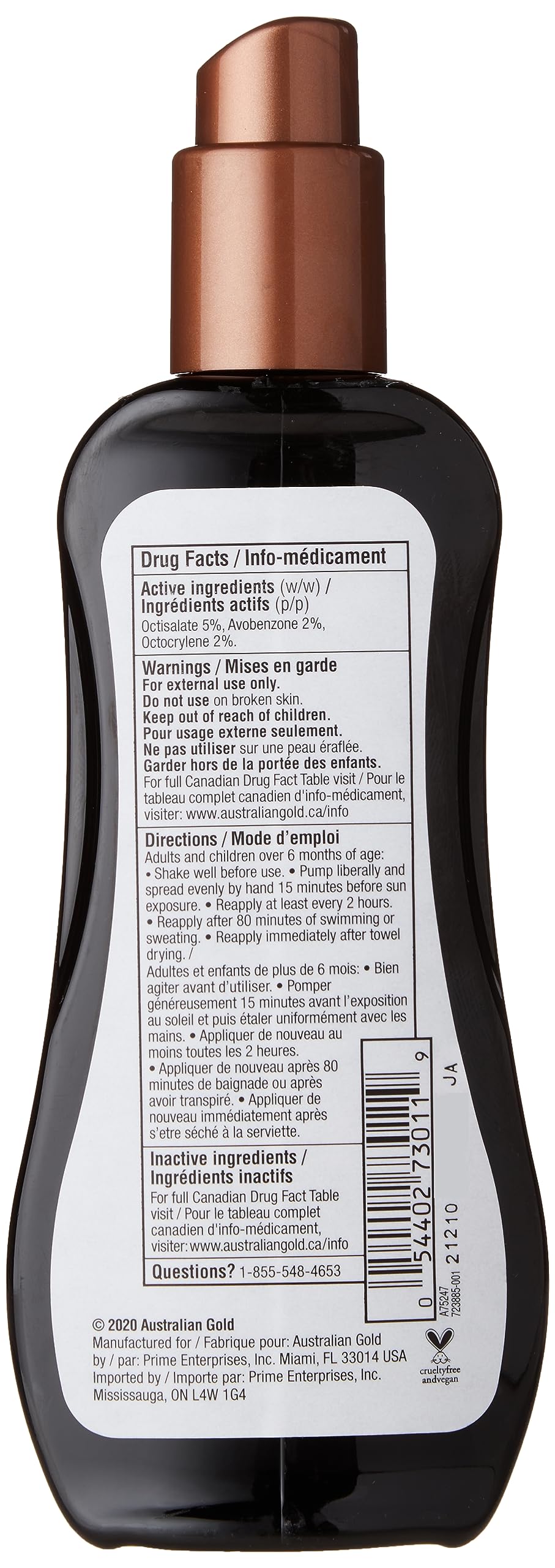 Australian Gold Spf 15 Spray Gel Bronzer, Fragrance: Cocoa Dreams, 237 Milliliters, brown ๐ All In One Marketplace Canada