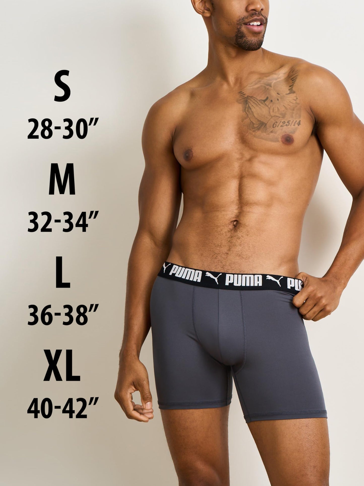Puma Men's 4 Pack Active Stretch Boxer Briefs, Black, Medium 🍁 All In One Marketplace Canada