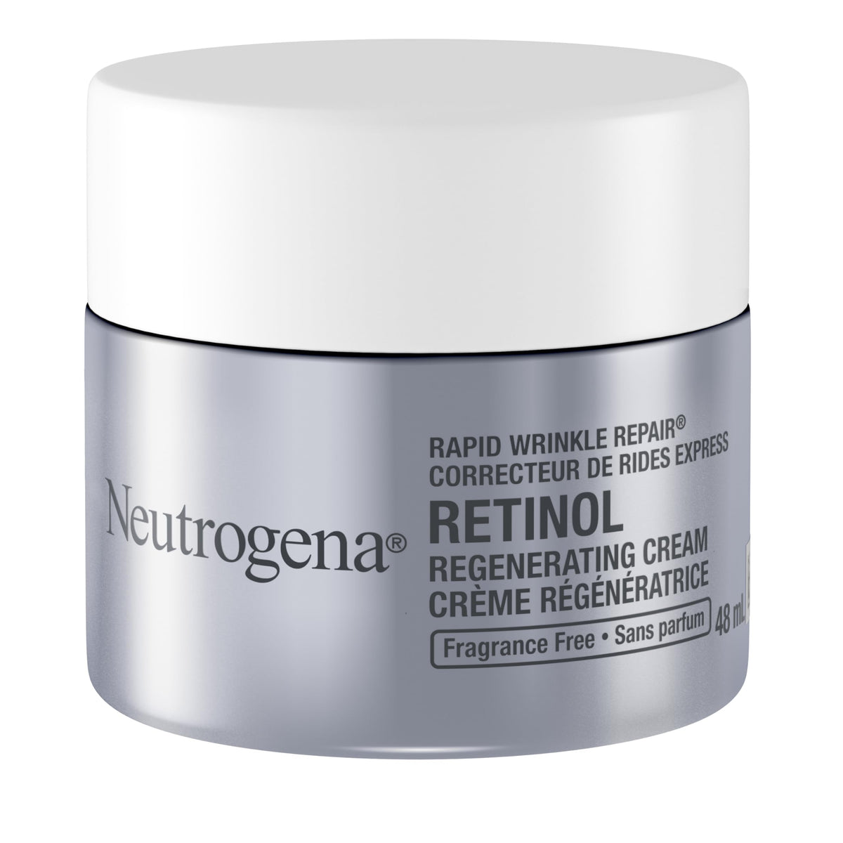 Neutrogena Anti Aging Retinol Face Cream with Hyaluronic Acid, Rapid Wrinkle Repair Regenerating Moisturizer, Fragrance Free, Paraben Free, Oil Free, 48mL π All In One Marketplace Canada