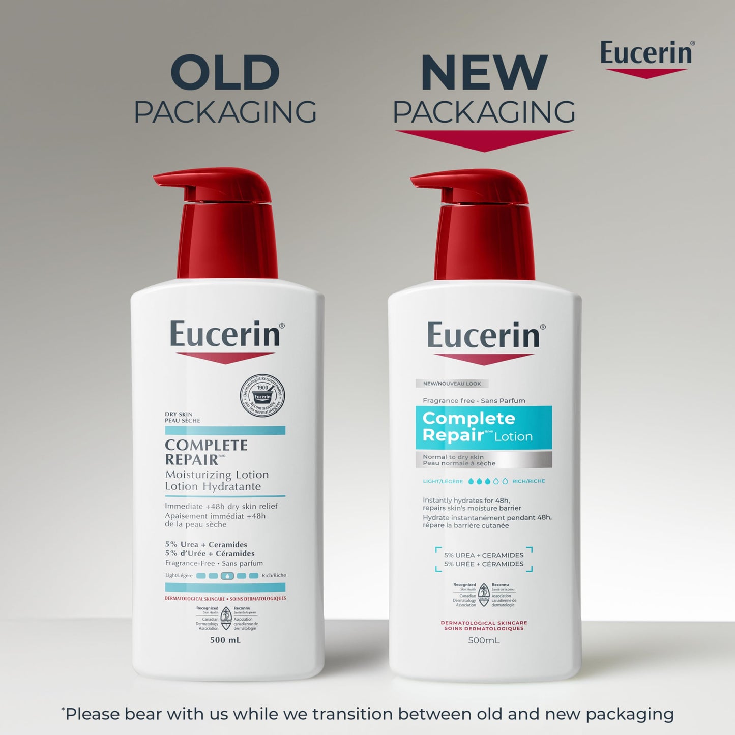 Eucerin Complete Repair Moisturizing Lotion with 5% Urea and Ceramides for Dry Skin, 500 mL 🍁 All In One Marketplace Canada