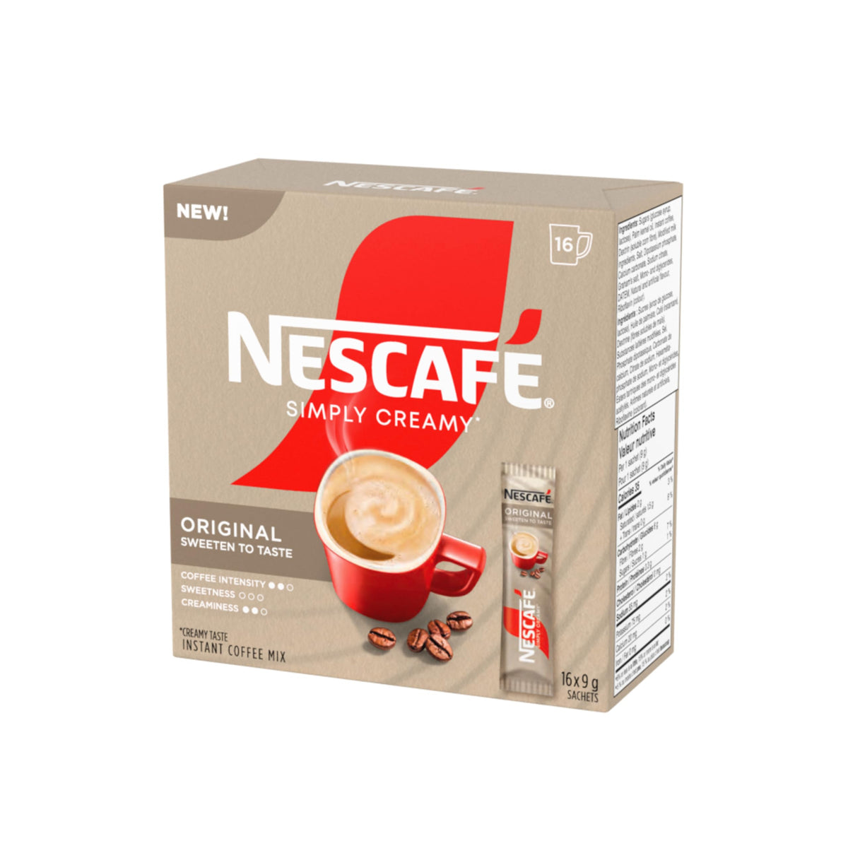 NESCAFE Simply Creamy Instant Coffee, Includes Creamer, Single Serve Sachets, 6 Boxes, 0.9 kg 🍁 All In One Marketplace Canada