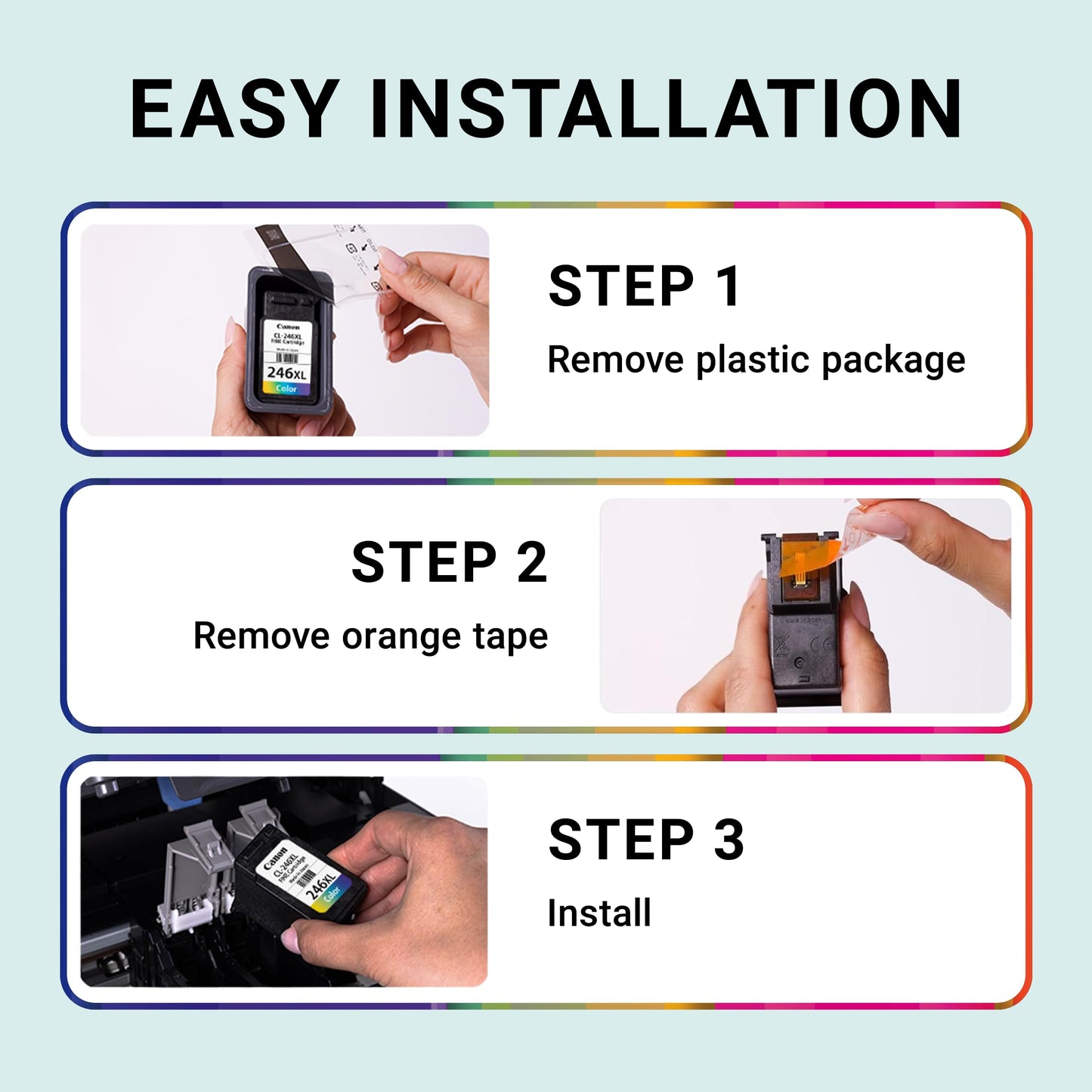 Canon Genuine Ink Cartridges GI-21 Series (Black, Cyan, Magenta & Yellow), Value Pack (4-Count) with PP-301 4" x 6" Photo Paper Plus Glossy II, Printer Ink for PIXMA G4280 / G3290 / G4270 Printers ๐ All In One Marketplace Canada