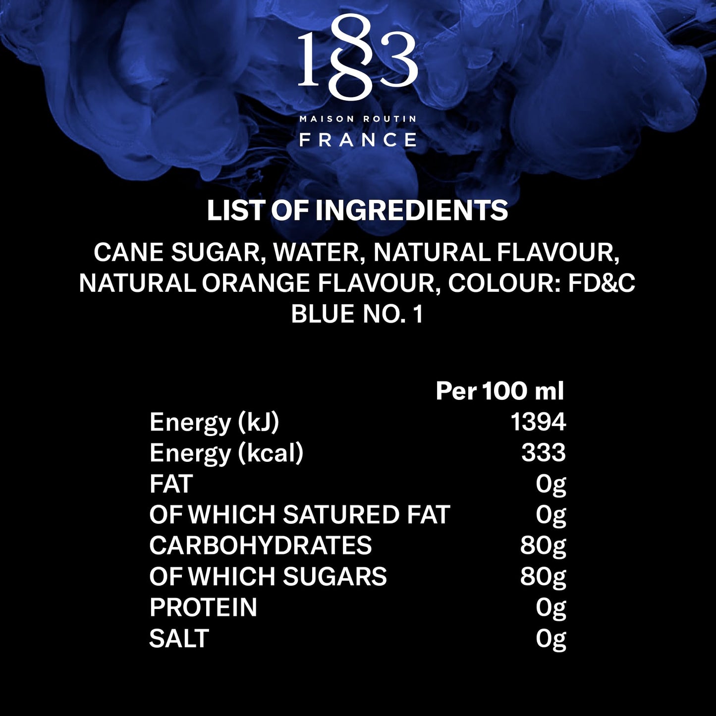 1883 Maison Routin Blue Curacao Syrup, Pet Bottle 1000 Milliliter ๐ All In One Marketplace Canada