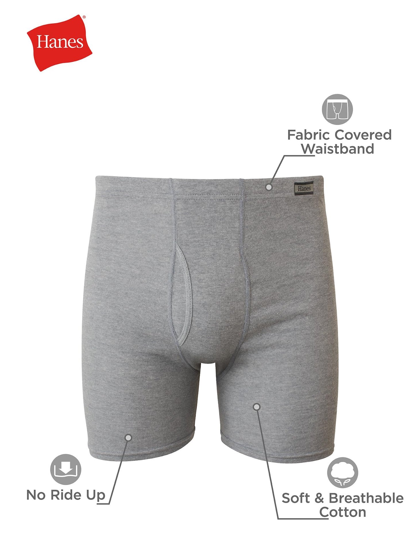 Hanes Men's 4 Pack FreshIQ Boxer Brief with ComfortSoft Waistband, Assorted, Large 🍁 All In One Marketplace Canada