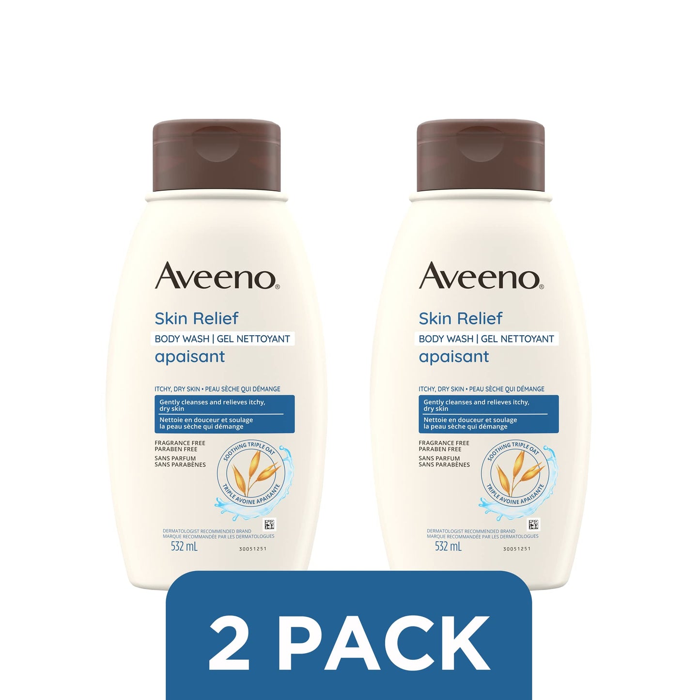 Aveeno Skin Relief Body Wash with Colloidal Oatmeal, pack of 2 π All In One Marketplace Canada