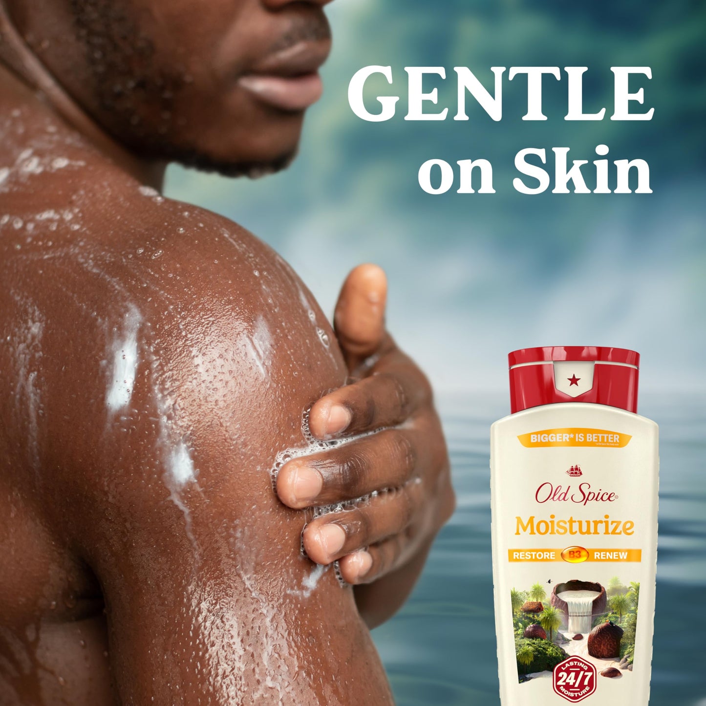 Old Spice Men's Body Wash Moisturize with Shea Butter, 24/7 Moisturization, Gentle on Skin, 2.12 L Total (4 Count of 532 mL Each) ๐ All In One Marketplace Canada