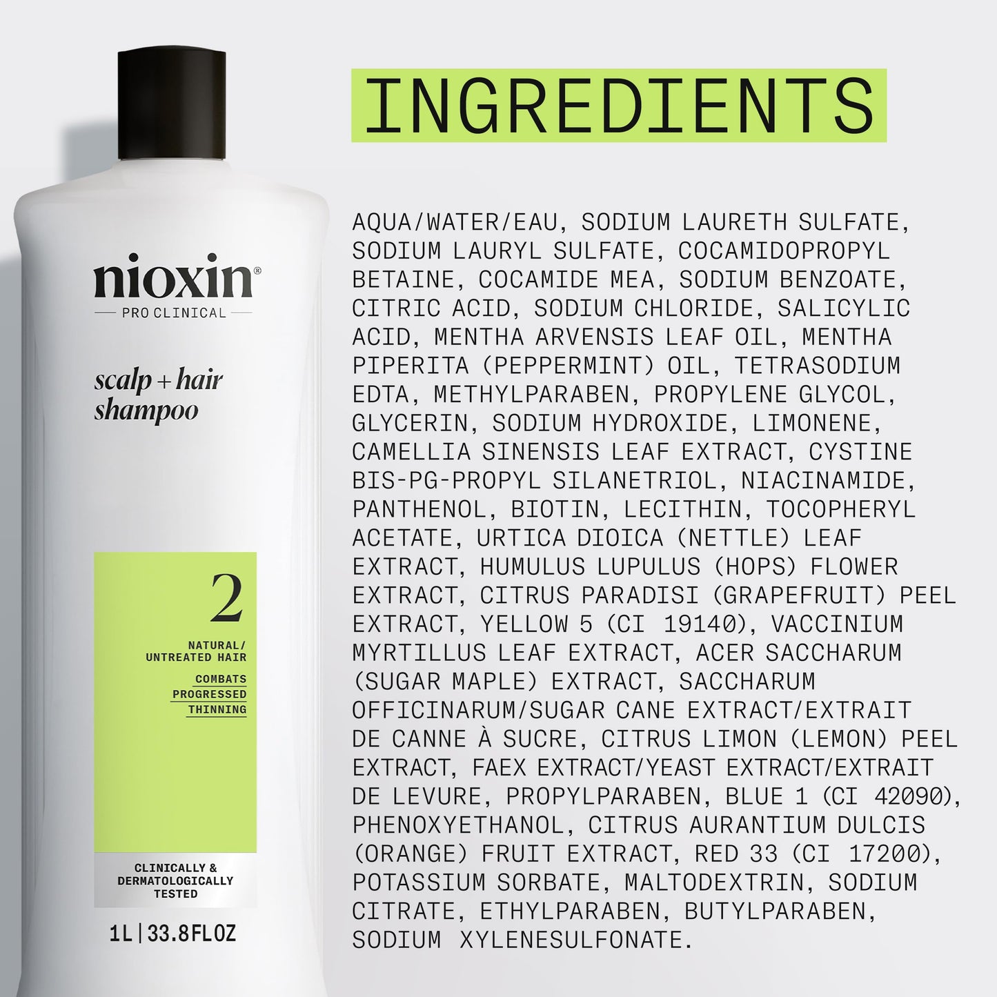 Nioxin Scalp + Hair Thickening System 2 Shampoo, For Natural Hair with Progressed Thinning, 33.8 fl oz (Packaging May Vary) đ All In One Marketplace Canada