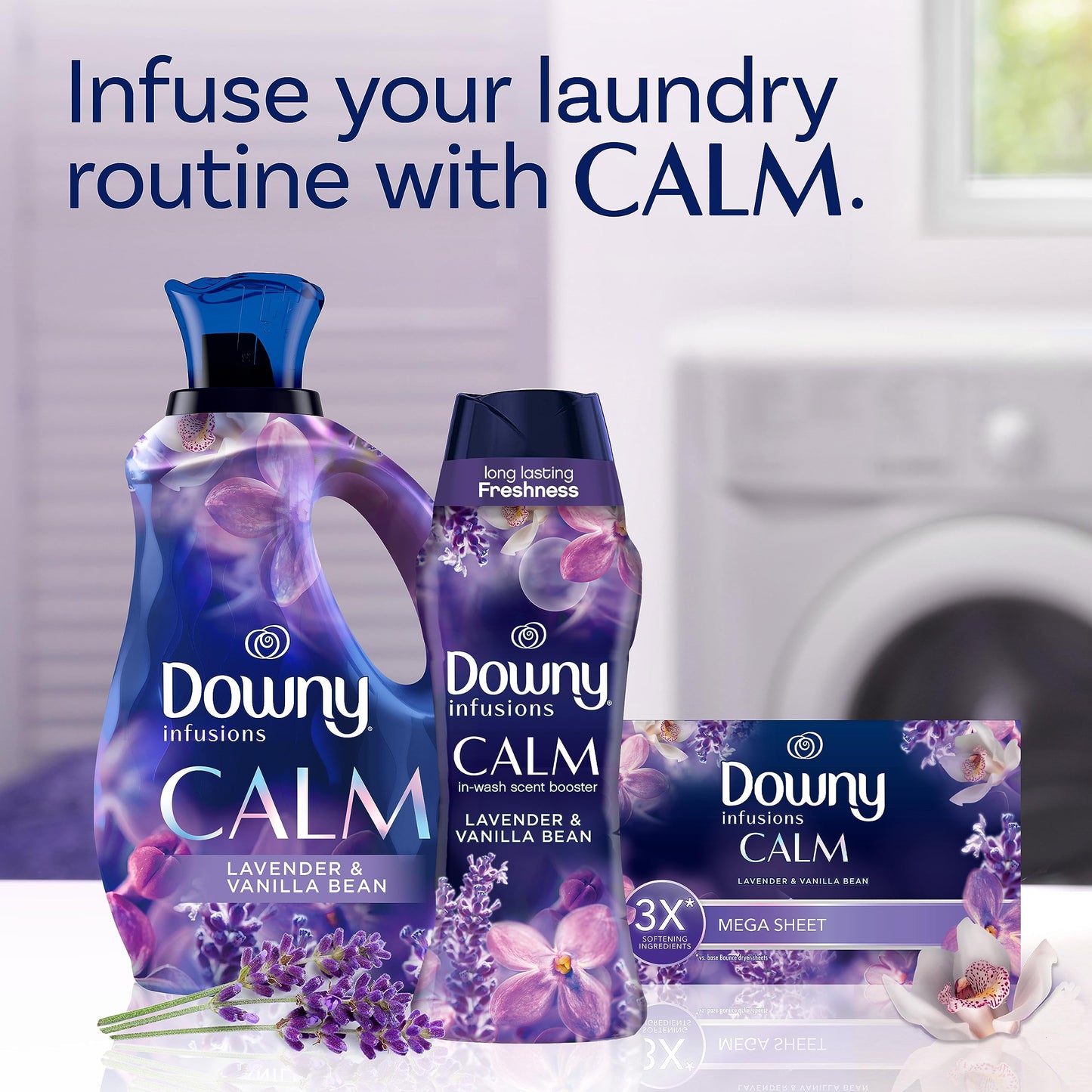 Downy Infusions In-Wash Laundry Scent Booster Beads, CALM, Soothing Lavender and Vanilla Bean, 680 g ๐ All In One Marketplace Canada