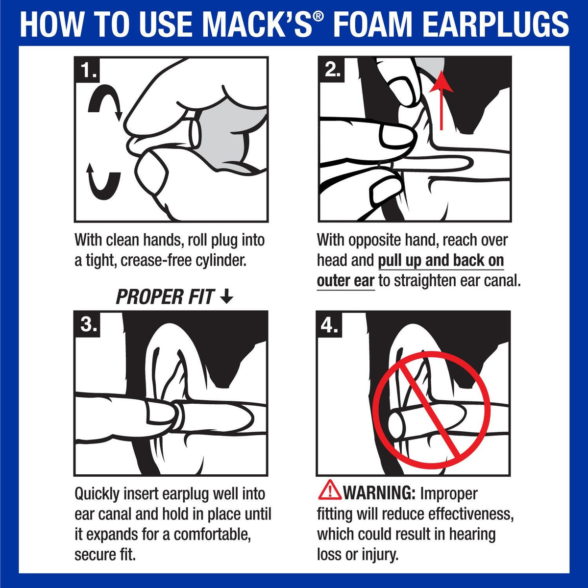 Mack's Slim Fit Soft Foam Earplugs, 50 Pair - Small Ear Plugs for Sleeping, Snoring, Traveling, Concerts, Shooting Sports & Power Tools 🍁 All In One Marketplace Canada