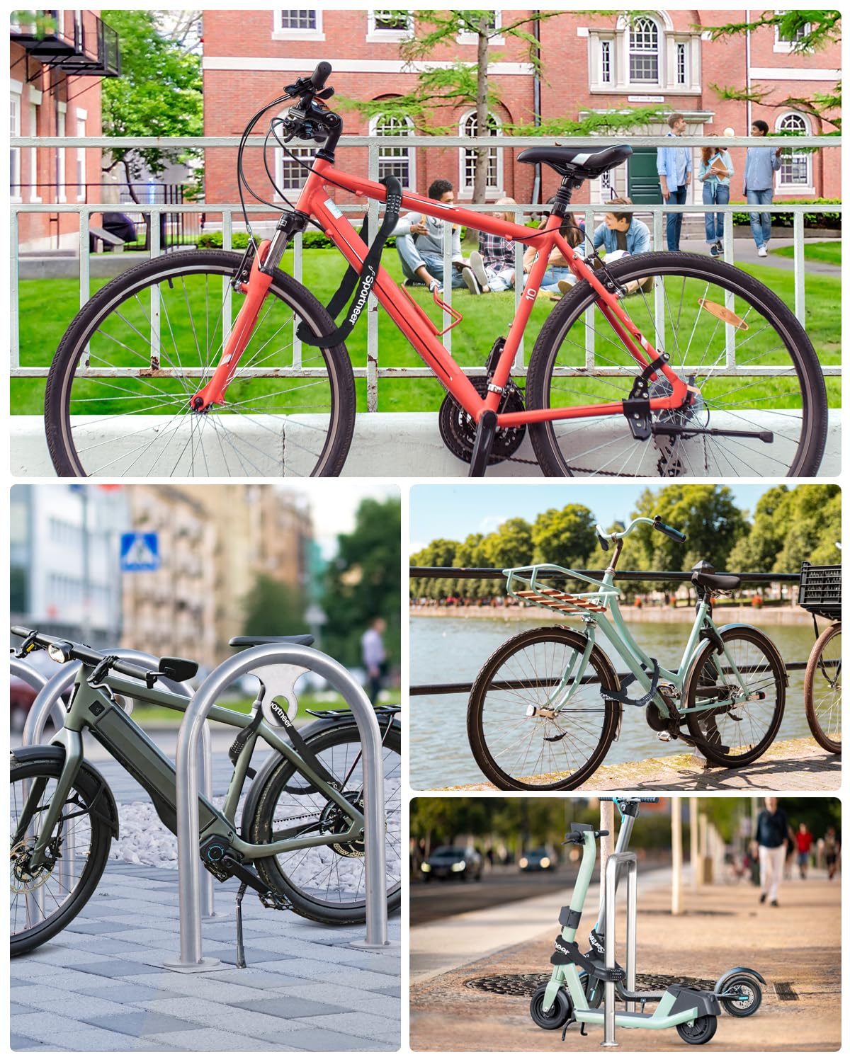Bike Lock, 5-Digit Resettable Combination Bicycle Lock, Heavy Duty Anti-Theft Bike Chain Locks for Road Bike Mountain Bikes Cycling Locks ๐ All In One Marketplace Canada