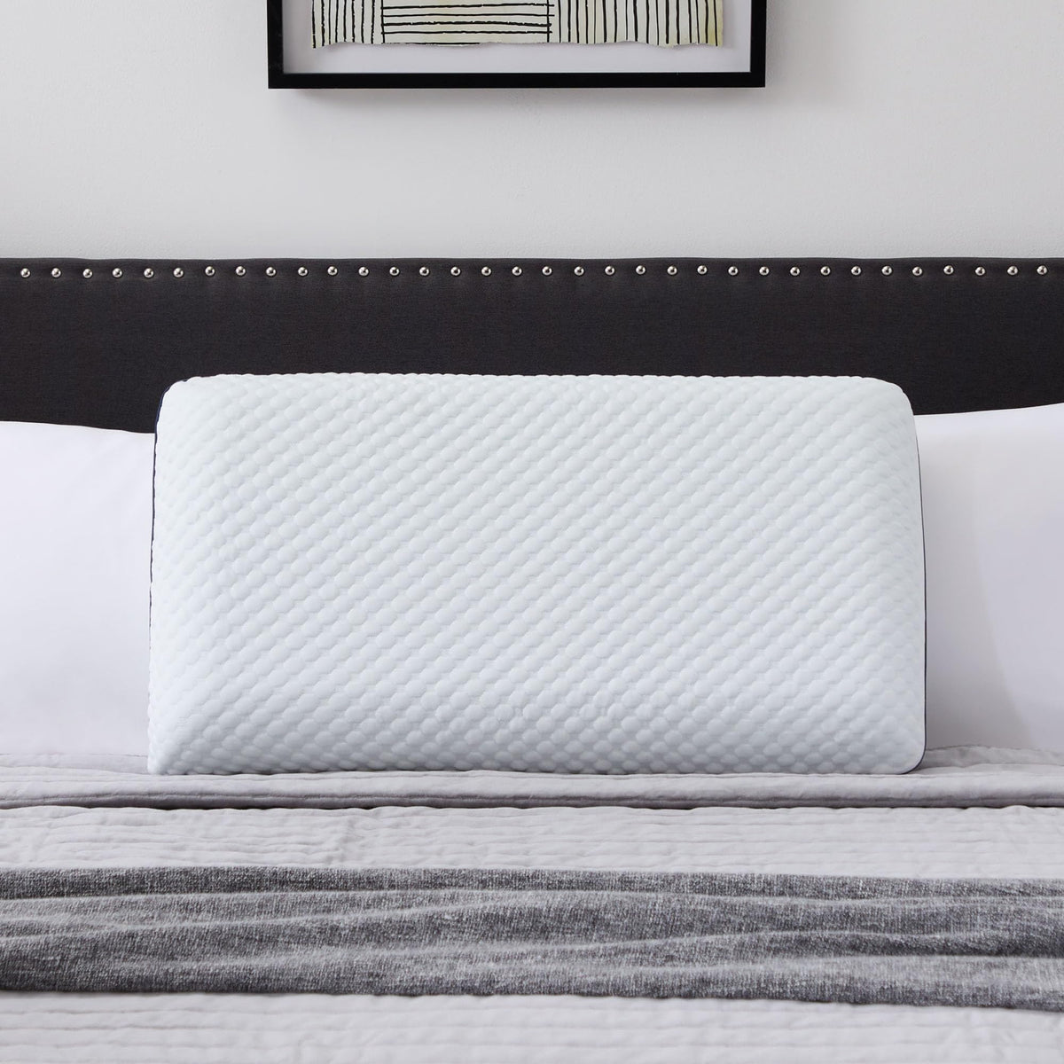 WEEKENDER Ventilated Gel Memory Foam Pillow - Washable Cover - Queen Size(Pack of 1), White ๐ All In One Marketplace Canada