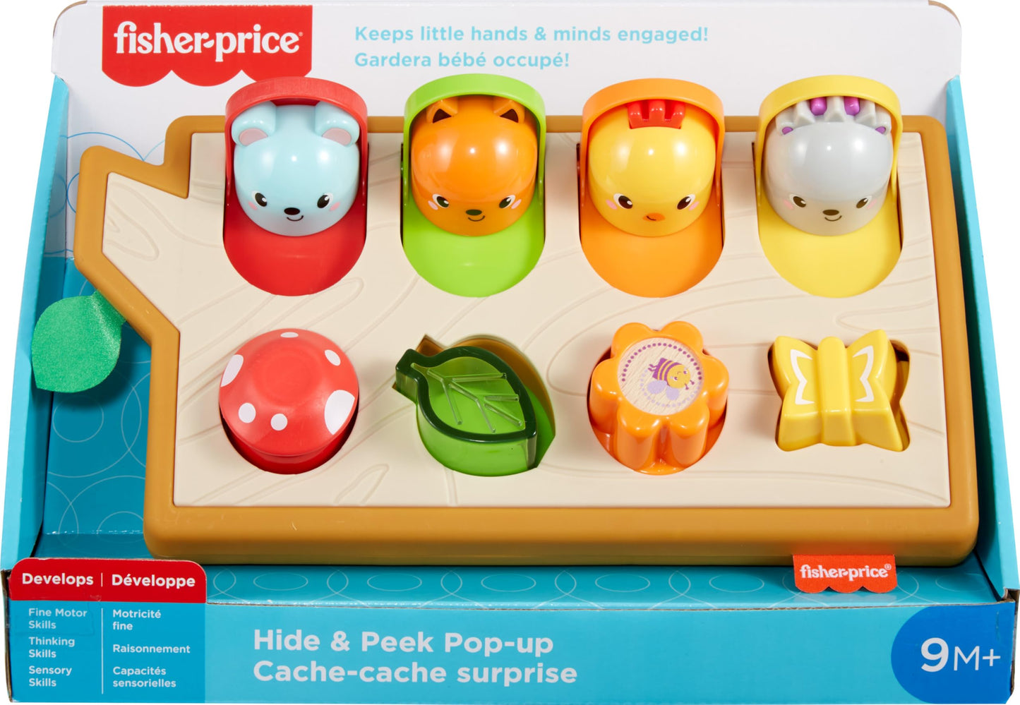 Fisher-Price Baby Toy Hide & Peek Pop-Up Animal-Themed Sensory Activity with Wood Accents & Sounds for Ages 9+ Months ๐ All In One Marketplace Canada