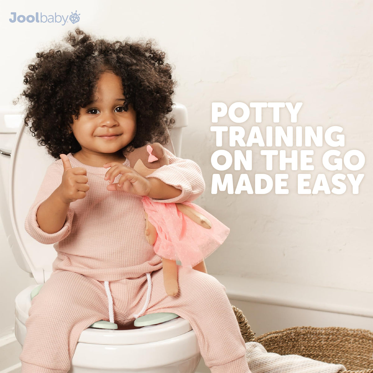 Jool Baby Folding Travel Potty Training Seat for Toddlers, Fits Round & Oval Toilets, Non-Slip Suction Cups, Includes Free Travel Bag (Sage) 🍁 All In One Marketplace Canada