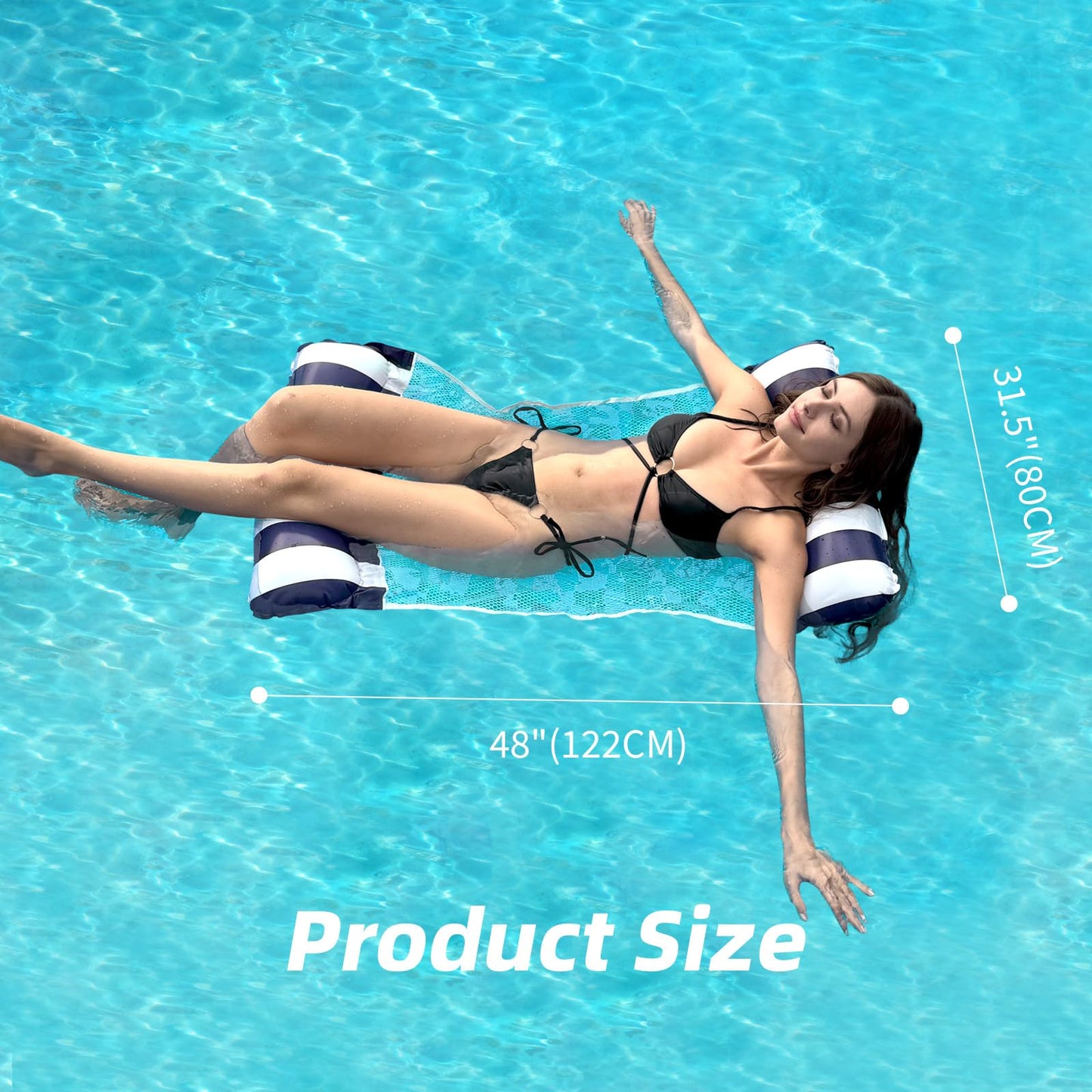 HeyStookie 4 Pack Water Hammock & Pool Floaties for Adults, Multi-Purpose Inflatable Pool Toy, 4 in 1 Portable Water Hammock for Pool, Non-Stick PVC Material, 51ร27 Inches ๐ All In One Marketplace Canada