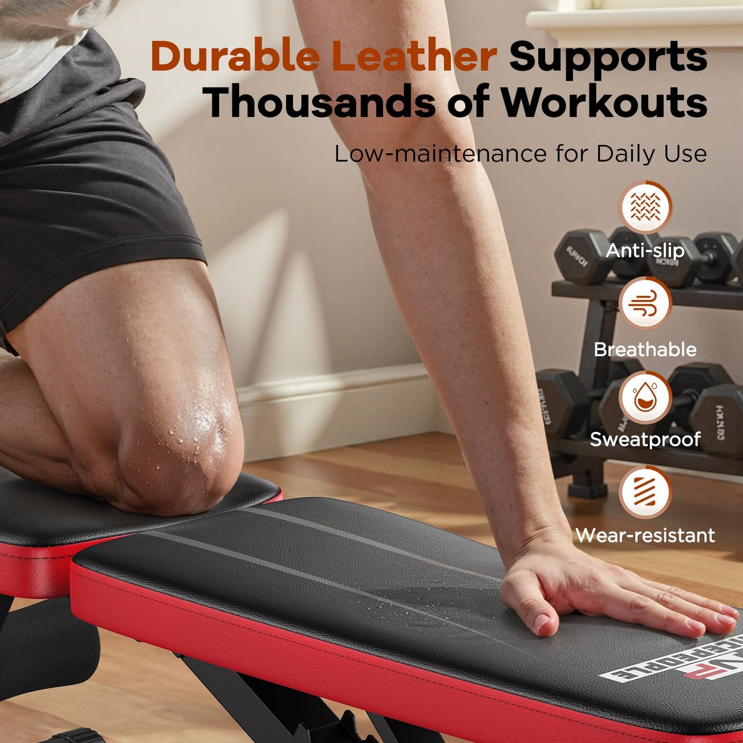 NICEPEOPLE Foldable Basic Weight Bench for Home Gym, Workout Bench with 8 Backrests, 660LBS Weight Capacity Adjustable Bench ๐ All In One Marketplace Canada