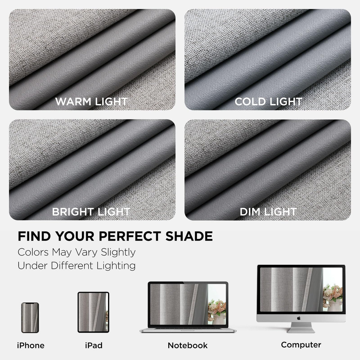 Joydeco 100% Blackout Curtains 2 Panels for Living Room - Linen Black Out Curtains 84 Inch Long Room Darkening Opaque Curtains for Bedroom, Thermal Insulated Drapes Privacy Protection 2 Panels Set ๐ All In One Marketplace Canada