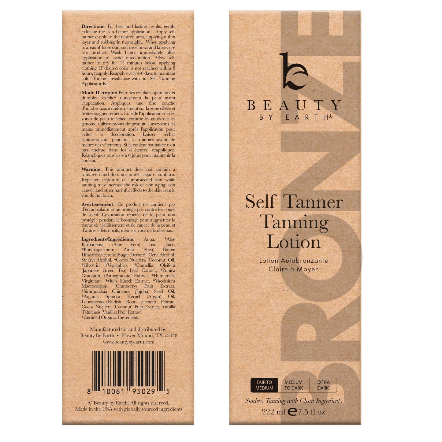 Self Tanner Tanning Lotion - Made with Natural & Organic Ingredients, Sunless Tanning Lotion for Body, Perfect Self Tan for Women & Men for a Natural Looking Glow, Fair to Medium ๐ All In One Marketplace Canada