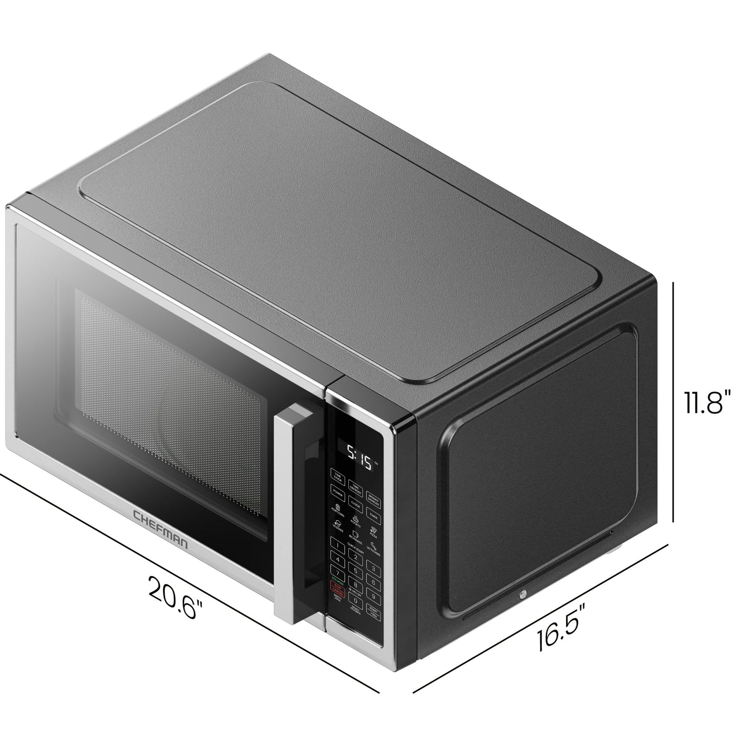 Chefman Countertop Microwave Oven 1.1 Cu. Ft. Digital Stainless Steel Microwave 1000 Watts with 6 Auto Menus, 10 Power Levels, Eco Mode, Memory, Mute Function, Child Safety Lock, Easy Clean ๐ All In One Marketplace Canada