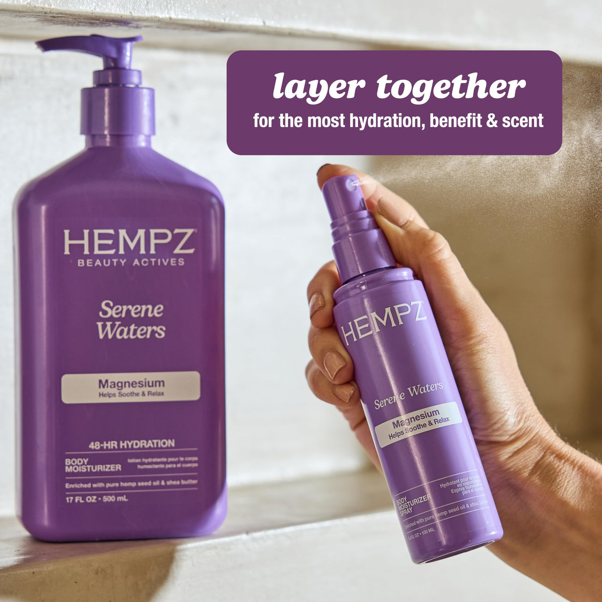 Hempz Magnesium Body Lotion, Serene Waters Moisturizer, Soothing and Hydrating with Arnica, 17 fl.oz. ๐ All In One Marketplace Canada