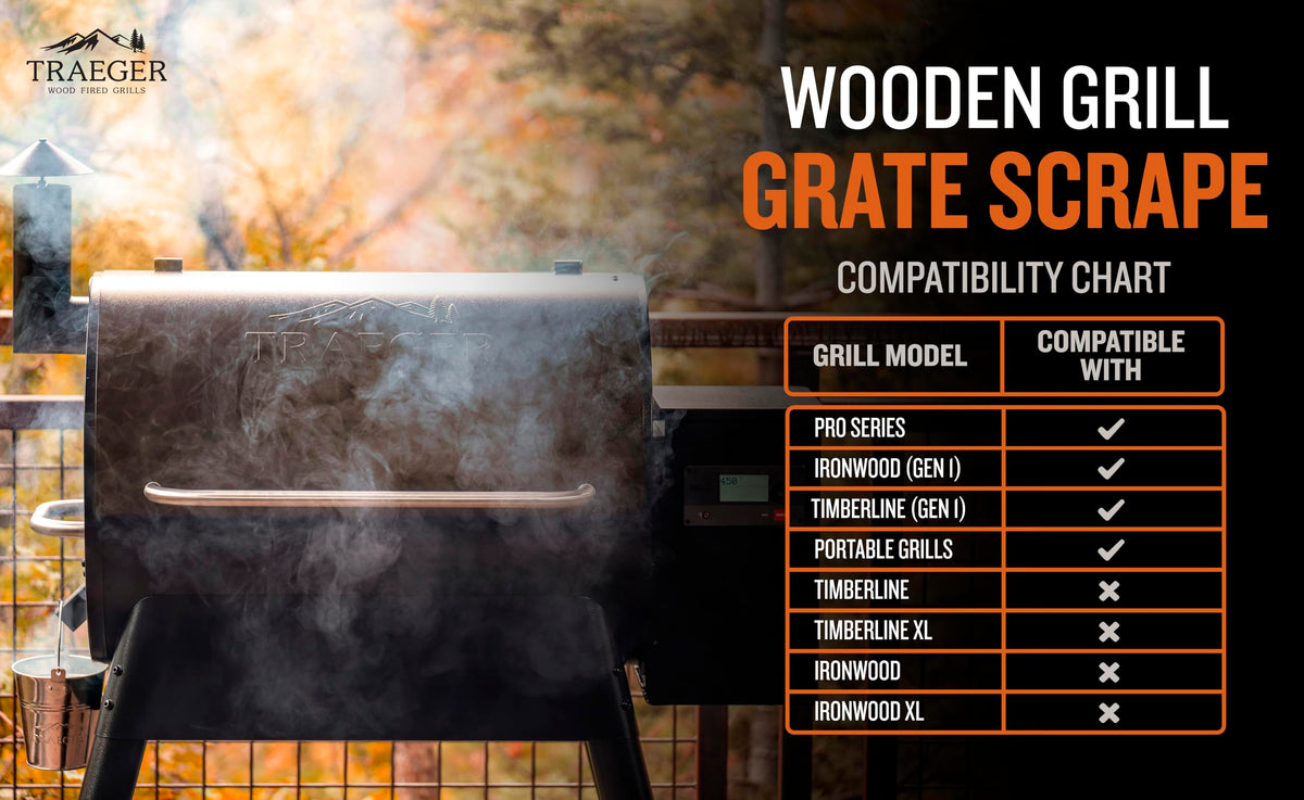 Traeger BAC454 Wooden Scape Grill Scraper, Wood π All In One Marketplace Canada