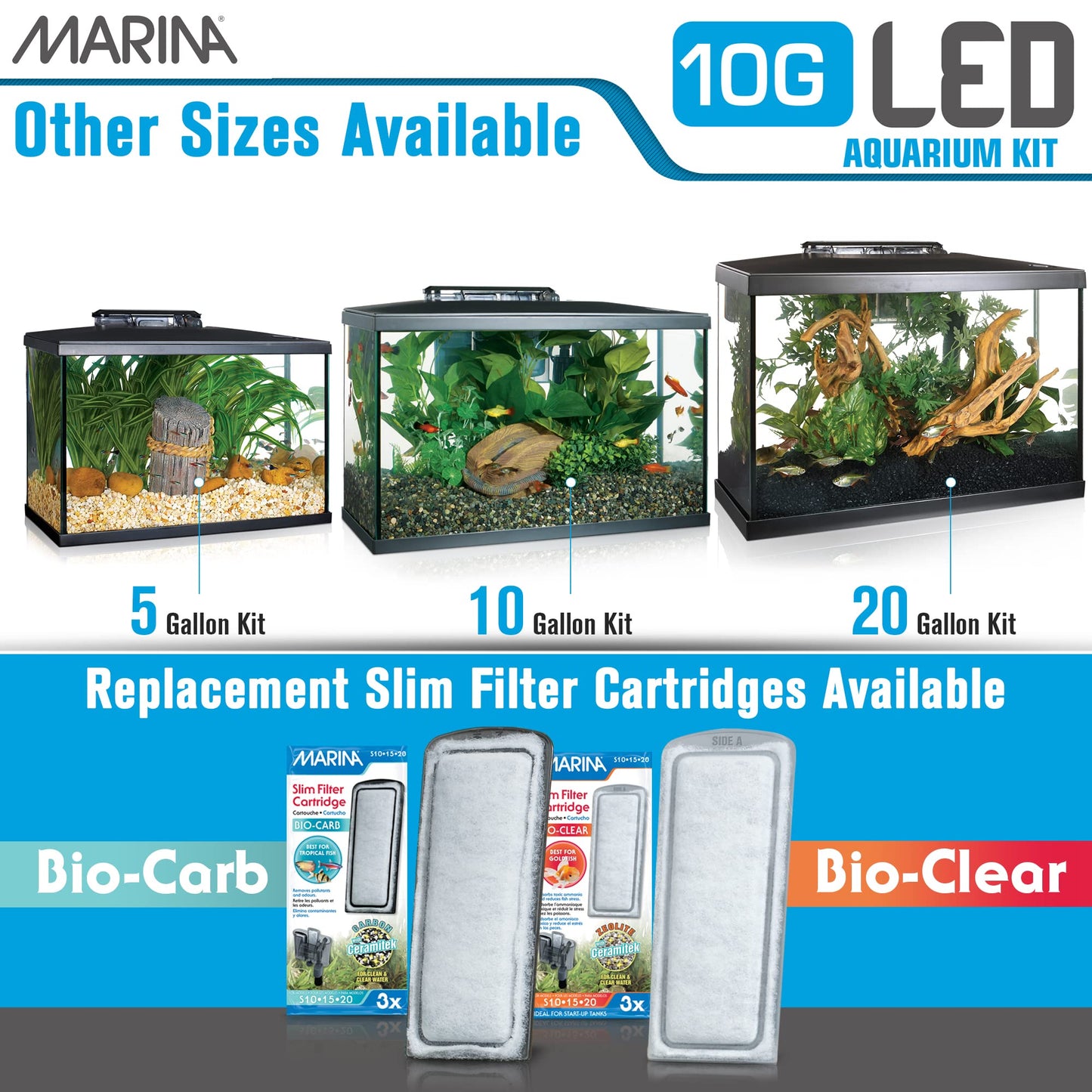 Marina LED Aquarium Kit, 10 Gallon, (15256A1) ๐ All In One Marketplace Canada