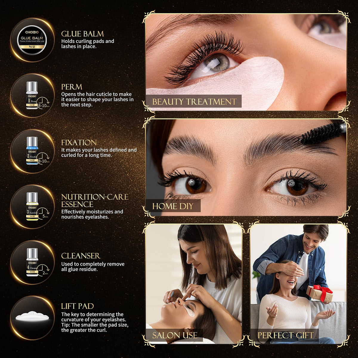 Lash Lift & Brow Lamination Kit 2-in-1, Professional DIY Eyelash Perm for Home Use & Salon, Long-Lasting Curl Effect Up to 8 Weeks - Easy Application š All In One Marketplace Canada