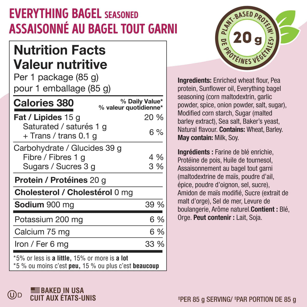 Lenny & Larry's Everything Bagel FITZELS β Savory Pretzel Snacks Incredibly Tasty, High Protein Salty, Vegan, 20g of Plant Based Protein (eight) Bags, 3 oz Each π All In One Marketplace Canada