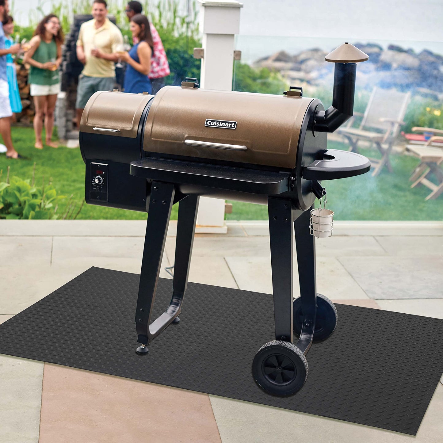 Cuisinart Premium Deck and Grill Mat, 65" x 36", Non-Slip Rubber Mat for BBQ, All Season Protection for Patio, Deck and Porch (CGMT-300C) ๐ All In One Marketplace Canada