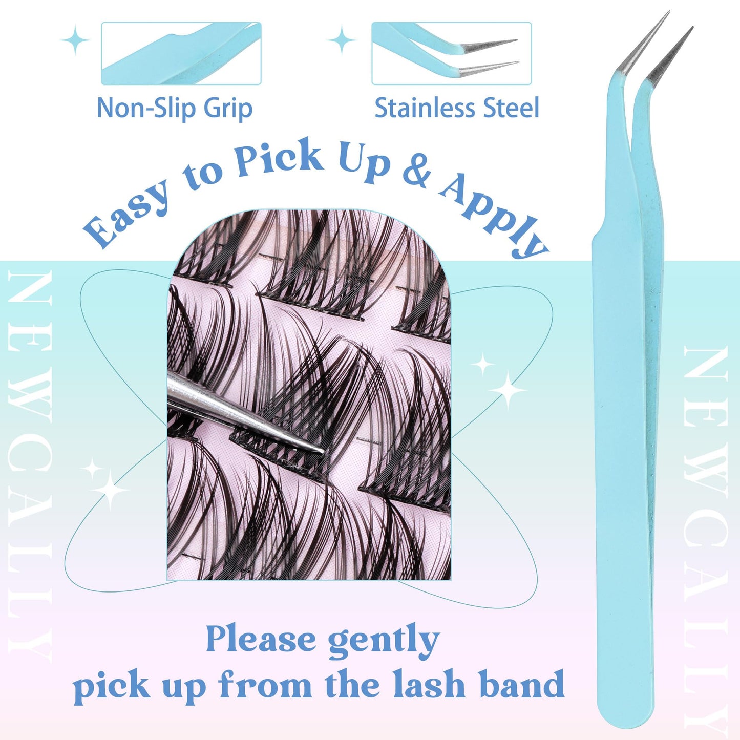 Lash Clusters Kit Wispy Natural Cluster Eyelash Extension Kit DIY Lash Extension Kit C Curl 10-16MM Eyelash Clusters Volume Individual Lashes Kit by Newcally 🍁 All In One Marketplace Canada