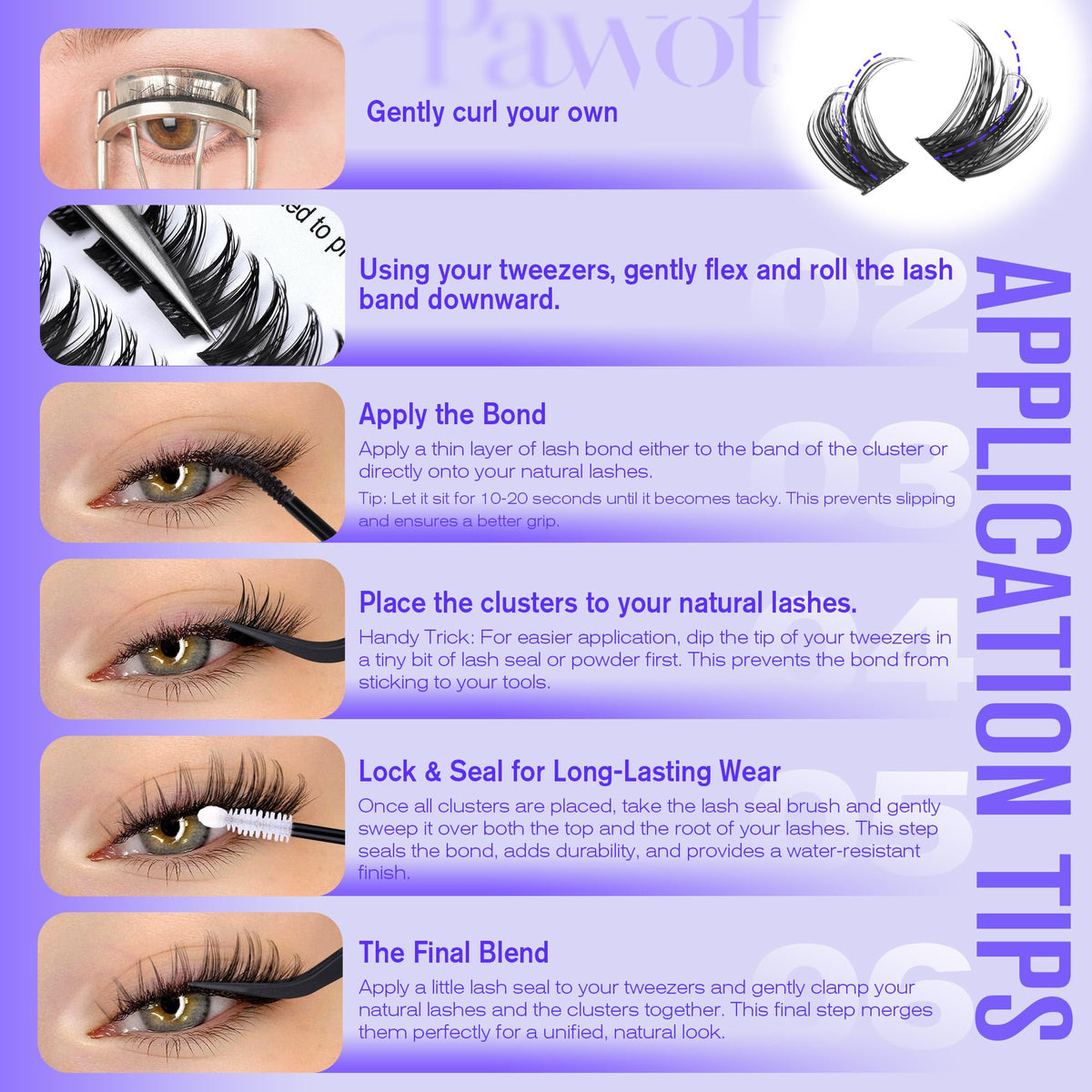 Pawotence Lash Clusters Wispy Cluster Eyelash Extensions 10-18mm Individual Lashes D Curl Cluster Lashes Extension DIY Soft Comfortable Eyelash Clusters with Thin Band ๐ All In One Marketplace Canada