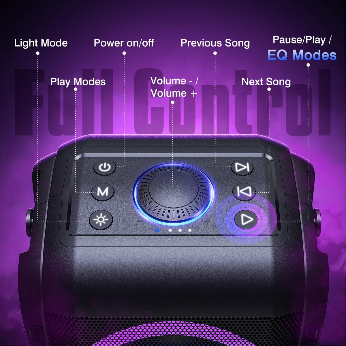 W-KING Bluetooth Speaker Loud, 180W Peak Party Portable Outdoor Haut Parleur Speaker Wireless Boom Box/4 Drivers(2 * 4.04โโ Woofer)-80W Deep Bass Tube, Huge 115dB Sound, Lights/IPX5/EQ/24H/USB/TF/AUX ๐ All In One Marketplace Canada