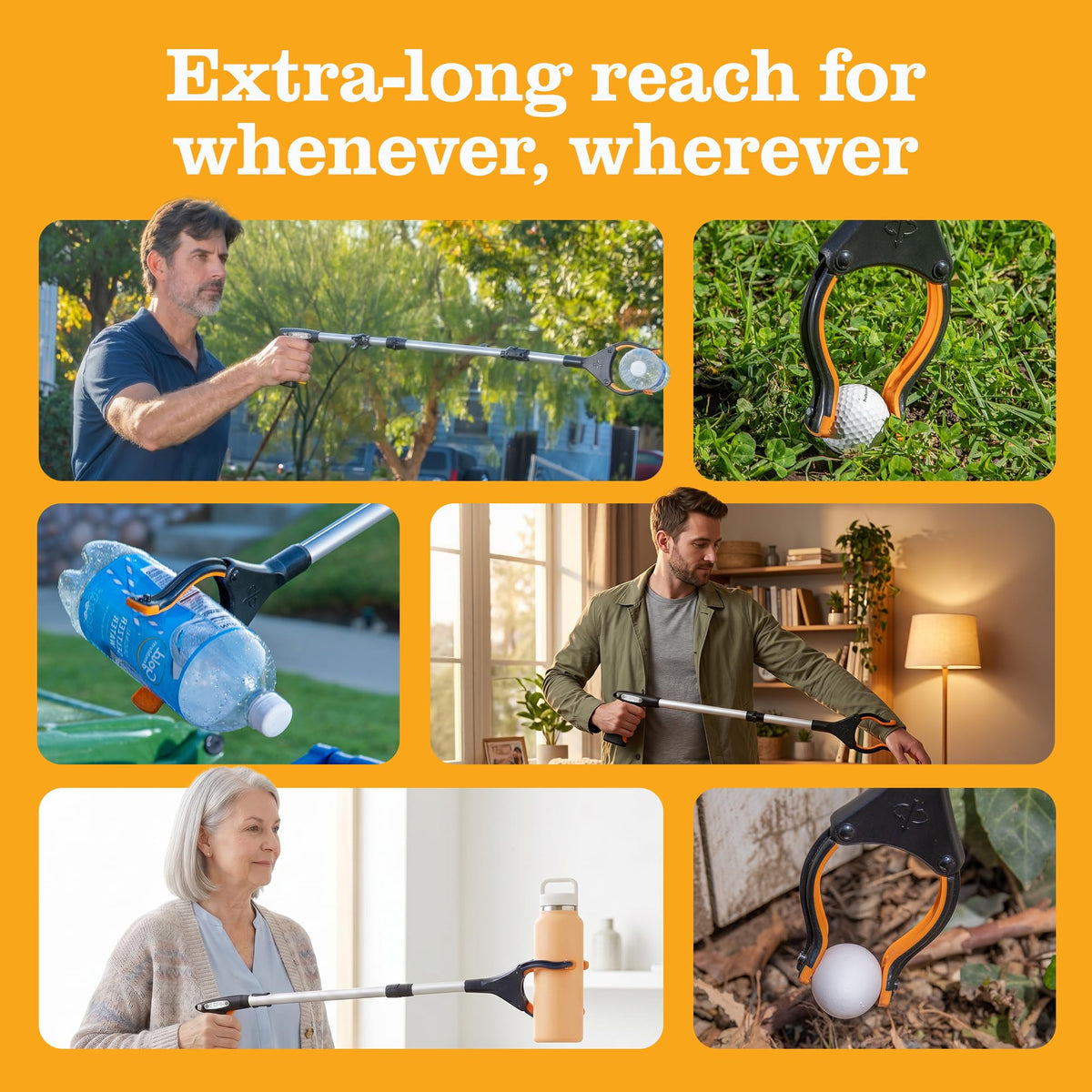 Ezpik 43" Foldable Grabber Reacher Tool for Seniors - Grabbers for Elderly Grab It Reaching Tool Heavy Duty Pickup Trash Picker Upper Tool - Claw Grabber Stick for Reaching Aids (43" (Pack of 1)) ๐ All In One Marketplace Canada