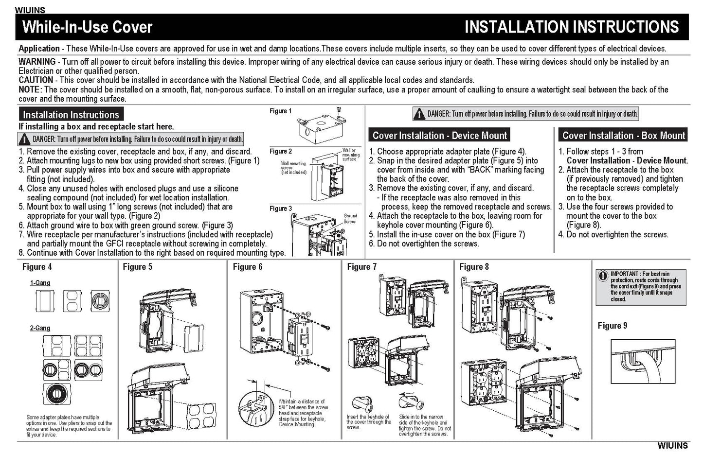 Sigma Engineered Solutions 16801 Non-Metallic Weatherproof Outdoor Electrical Outlet Kit w/Extra Duty Cover, Box and 15 Amp GFCI Receptacle, in-USE, Clear/Gray, 1 Gang, Lockable with Patented Hinge π All In One Marketplace Canada