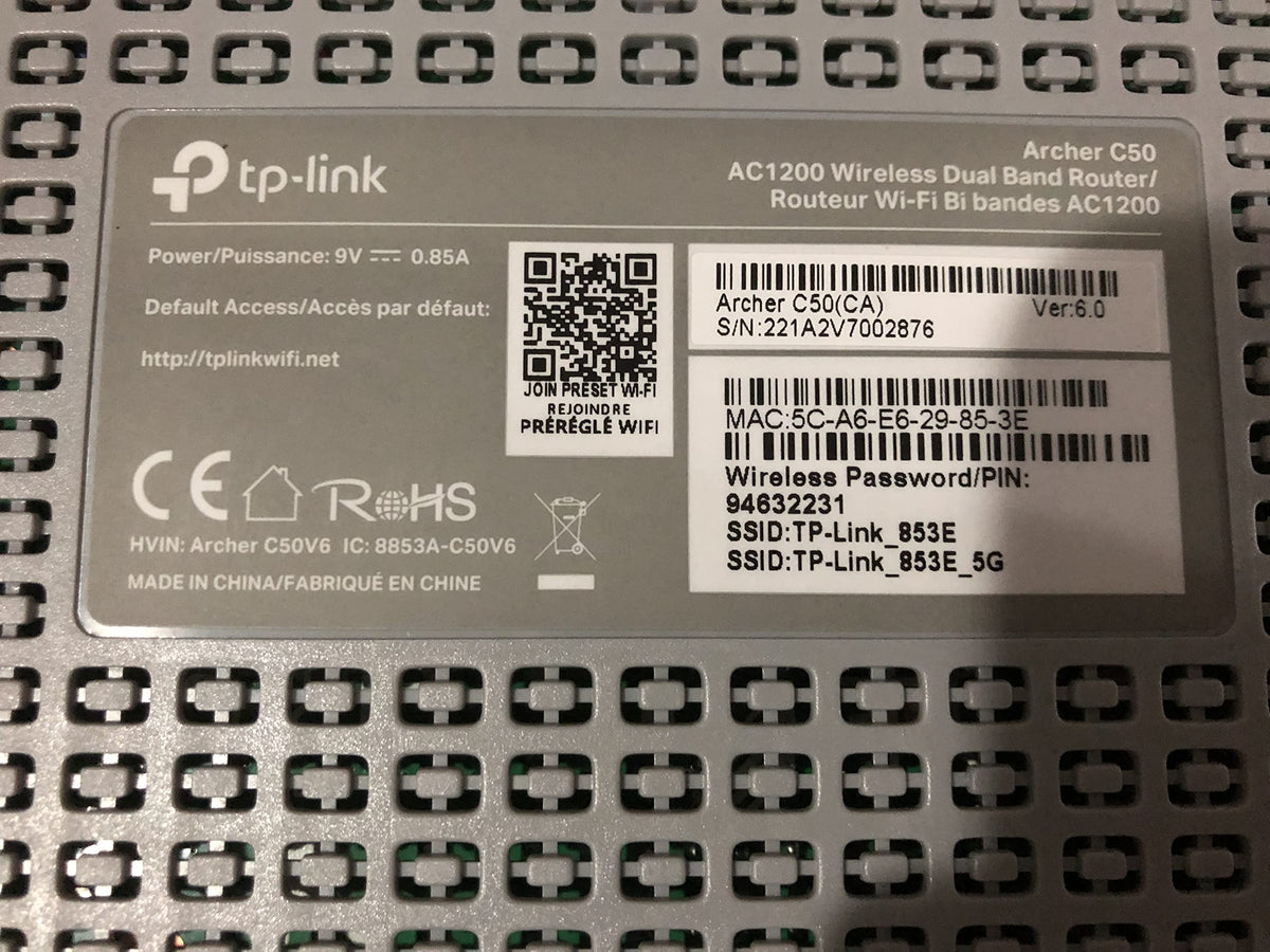 TP-Link AC1200 WiFi Router (Archer C50) - Dual Band Wireless Internet Router, 4 x 10/100 Mbps Fast Ethernet Ports, Supports Guest WiFi, Access Point Mode, IPv6 and Parental Controls ๐ All In One Marketplace Canada