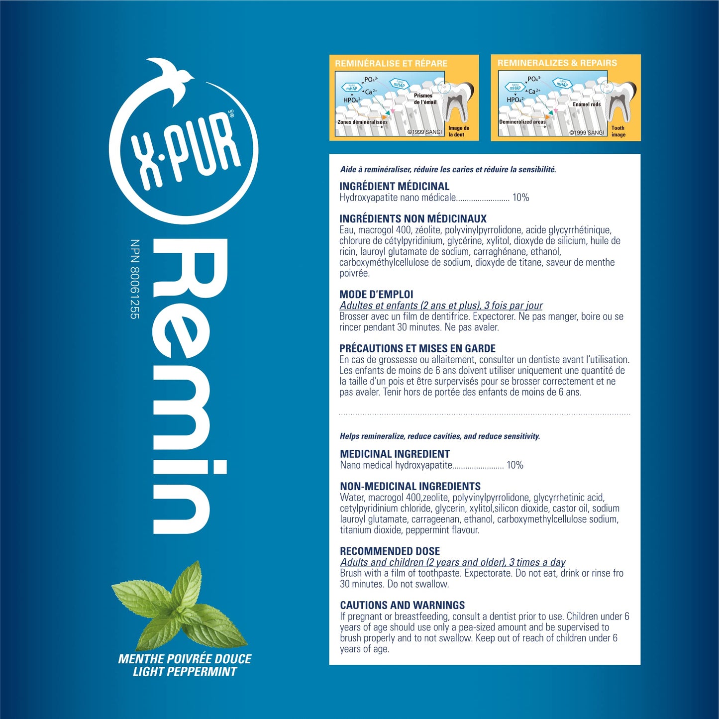 X-PUR Remin Fluoride-Free Toothpaste โ Enamel Remineralization & Sensitivity Relief with Nano Hydroxyapatite & Natural Xylitol โ Fights Dry Mouth & Gingivitis โ 70g Tube ๐ All In One Marketplace Canada