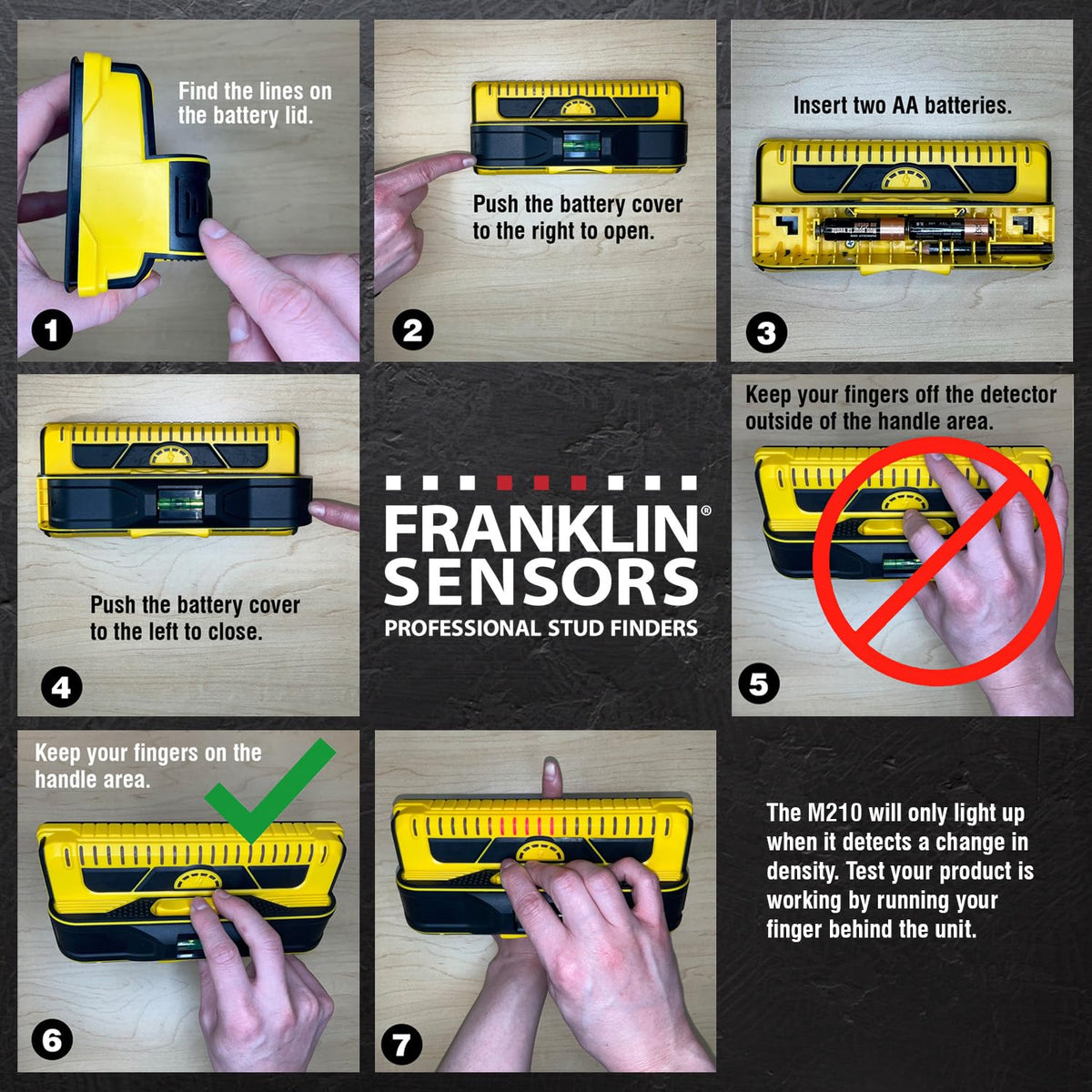 Franklin Sensors ProSensor M210 Stud Finder with 13-Sensors, Wood & Metal Stud Detector/Wall Scanner, Live Wire Detection ๐ All In One Marketplace Canada