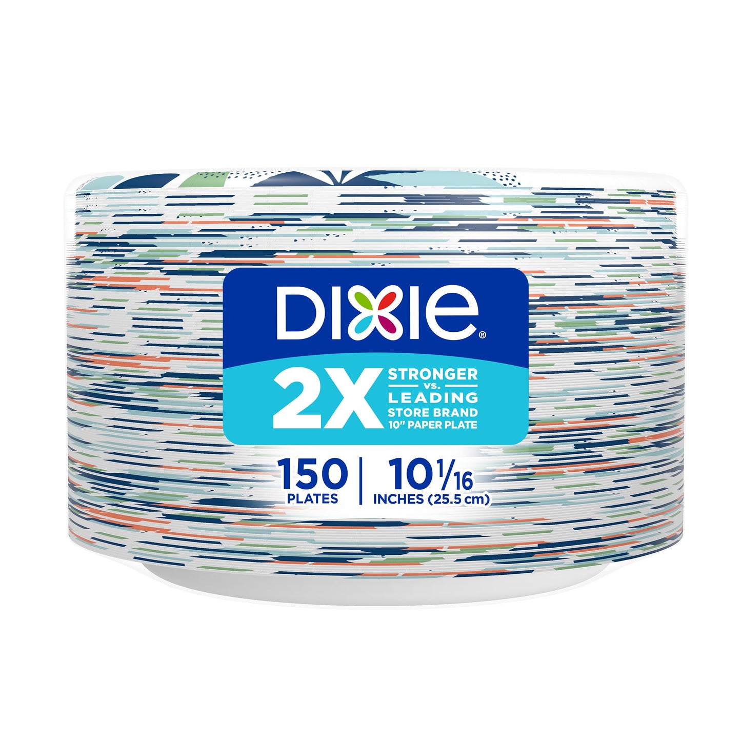 Dixie Large Paper Plates, 10 Inch, 150 Count, 2X Stronger, Microwave-Safe, Soak-Proof, Cut Resistant, Disposable Plates for Everyday Breakfast, Lunch, & Dinner Meals ๐ All In One Marketplace Canada