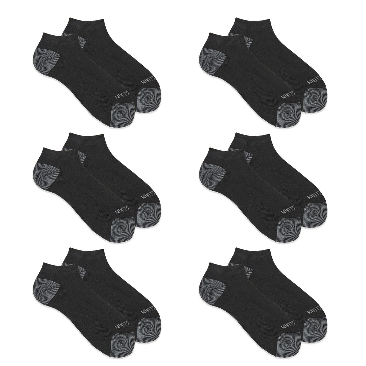 Fruit of the Loom Men's Dual Defense Low Cut Cushioned Moisture Wicking Socks (12 Pack), Black, Medium (6-12) ๐ All In One Marketplace Canada