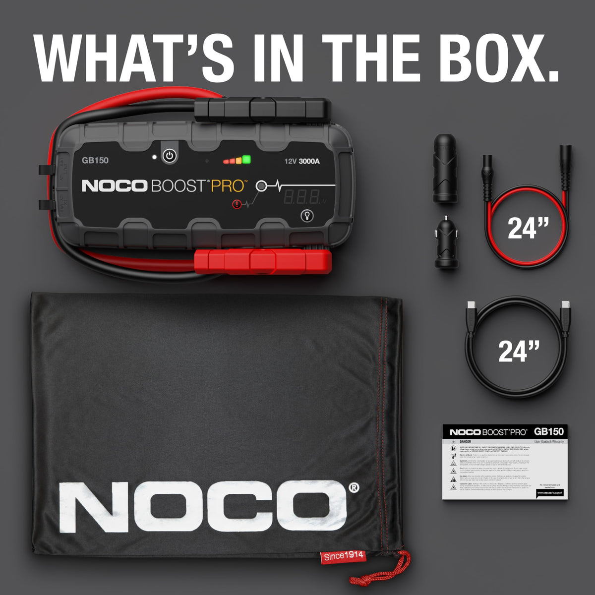 NOCO Boost GB150 3000A UltraSafe Jump Starter, 12V Lithium Battery Booster 🍁 All In One Marketplace Canada