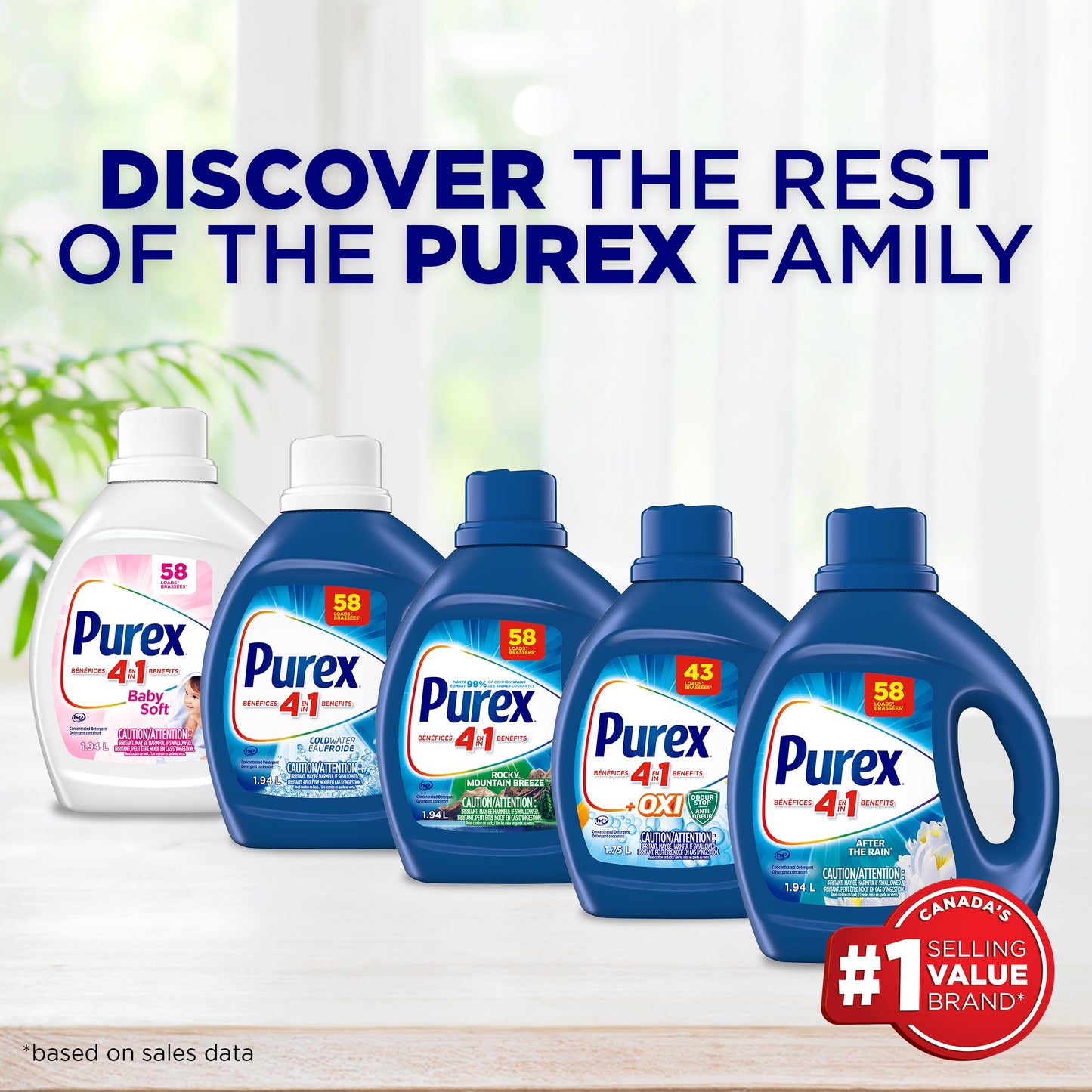 Purex After the Rain, Concentrated Liquid Laundry Detergent 4.42L/132 Loads 🍁 All In One Marketplace Canada