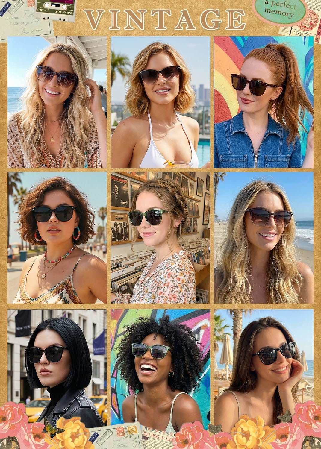 FIMILU 2 Packs Sunglasses for Women Polarized UV400 Protection Lens Big Frame Fashion Glasses Trendy Stylish Shade ๐ All In One Marketplace Canada